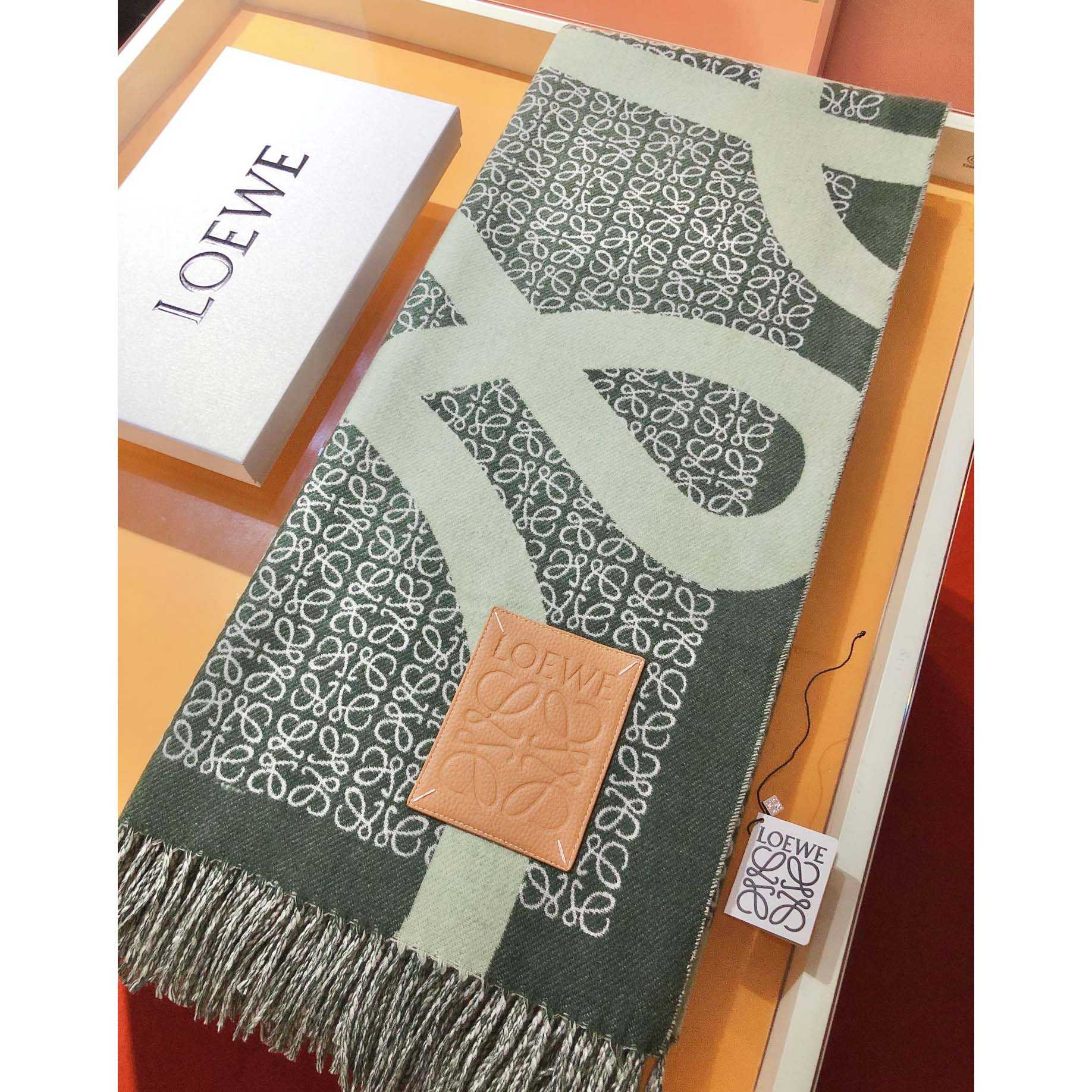 Loewe Anagram Blanket In Wool - DopestKickz