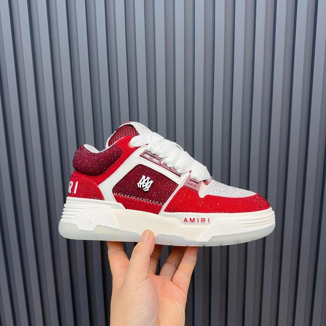 Amiri Crystal MA-1 Leather Sneakers - DopestKickz