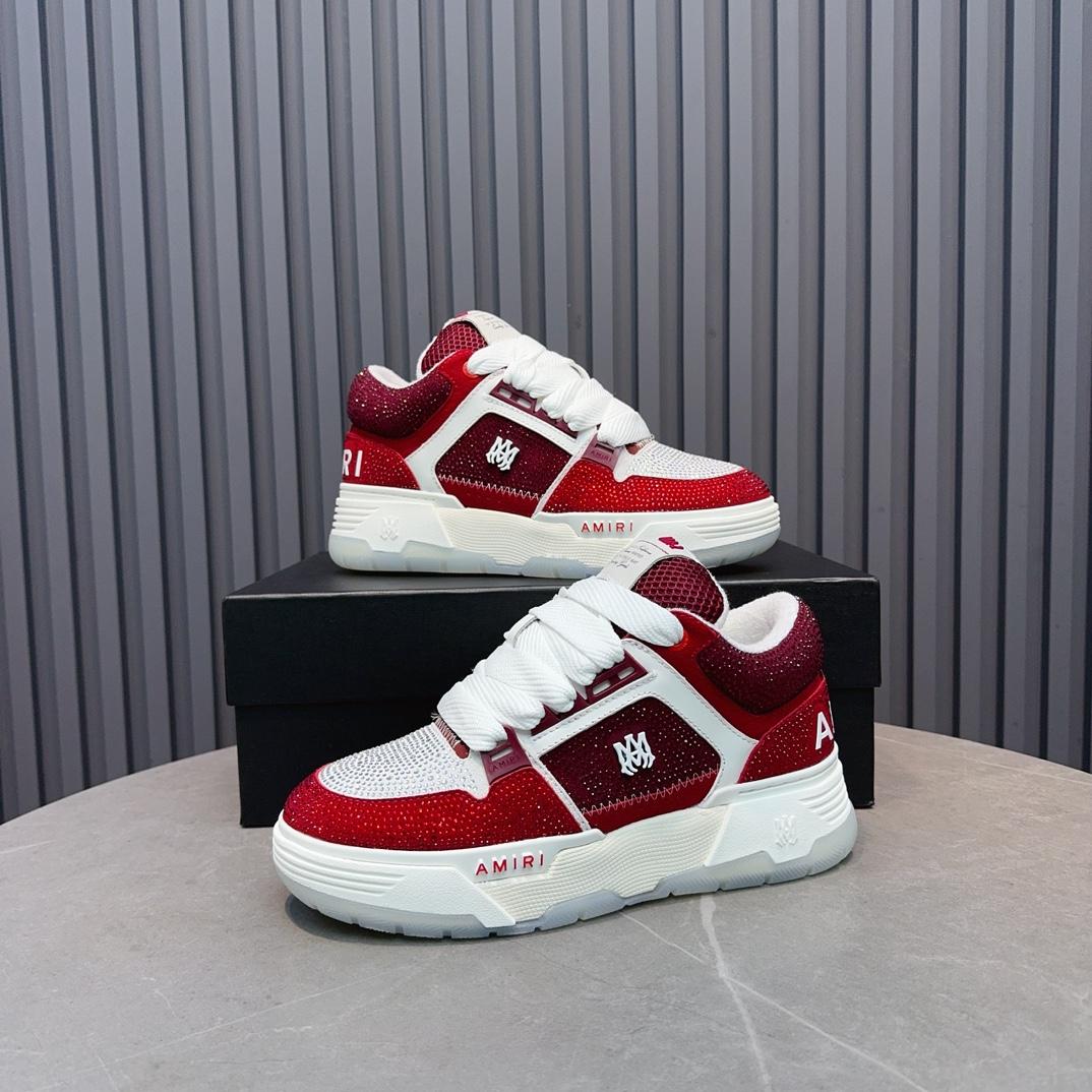 Amiri Crystal MA-1 Leather Sneakers - DopestKickz