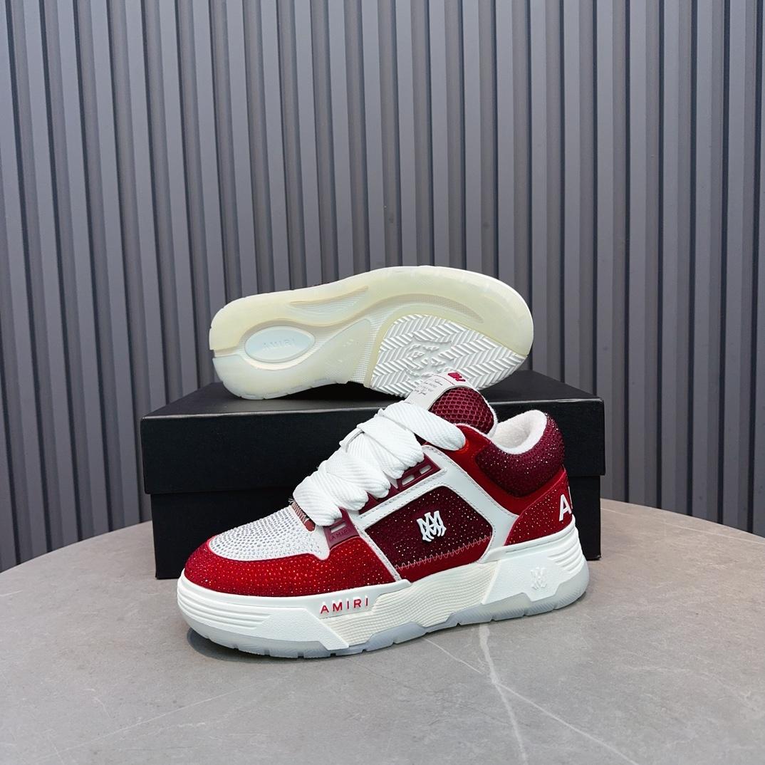Amiri Crystal MA-1 Leather Sneakers - DopestKickz