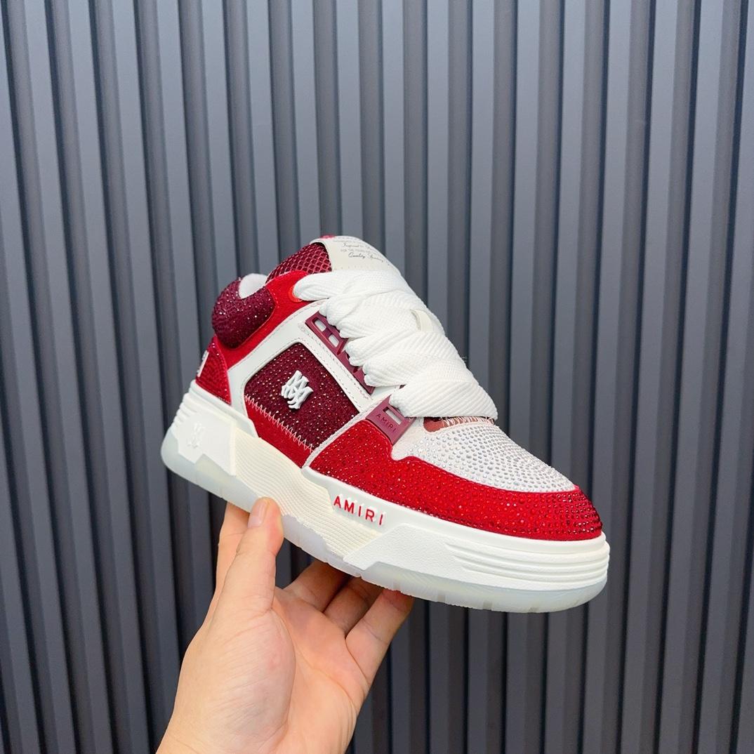 Amiri Crystal MA-1 Leather Sneakers - DopestKickz
