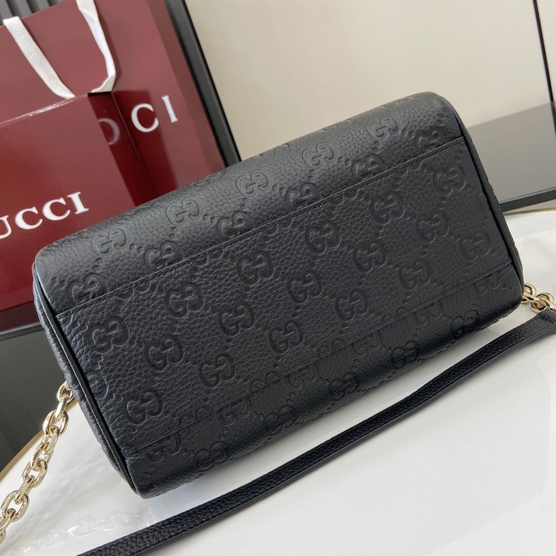 Gucci GG Emblem Small Top Handle Bag - DopestKickz