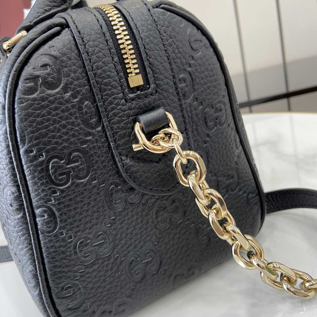 Gucci GG Emblem Small Top Handle Bag - DopestKickz