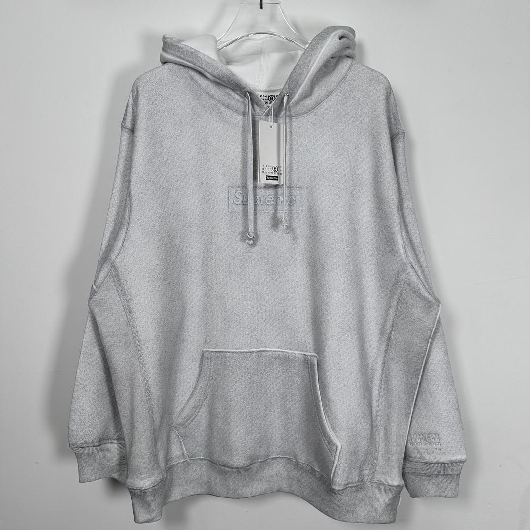 Supreme x MM6 Maison Margiela Foil Box Logo Hoodie - DopestKickz