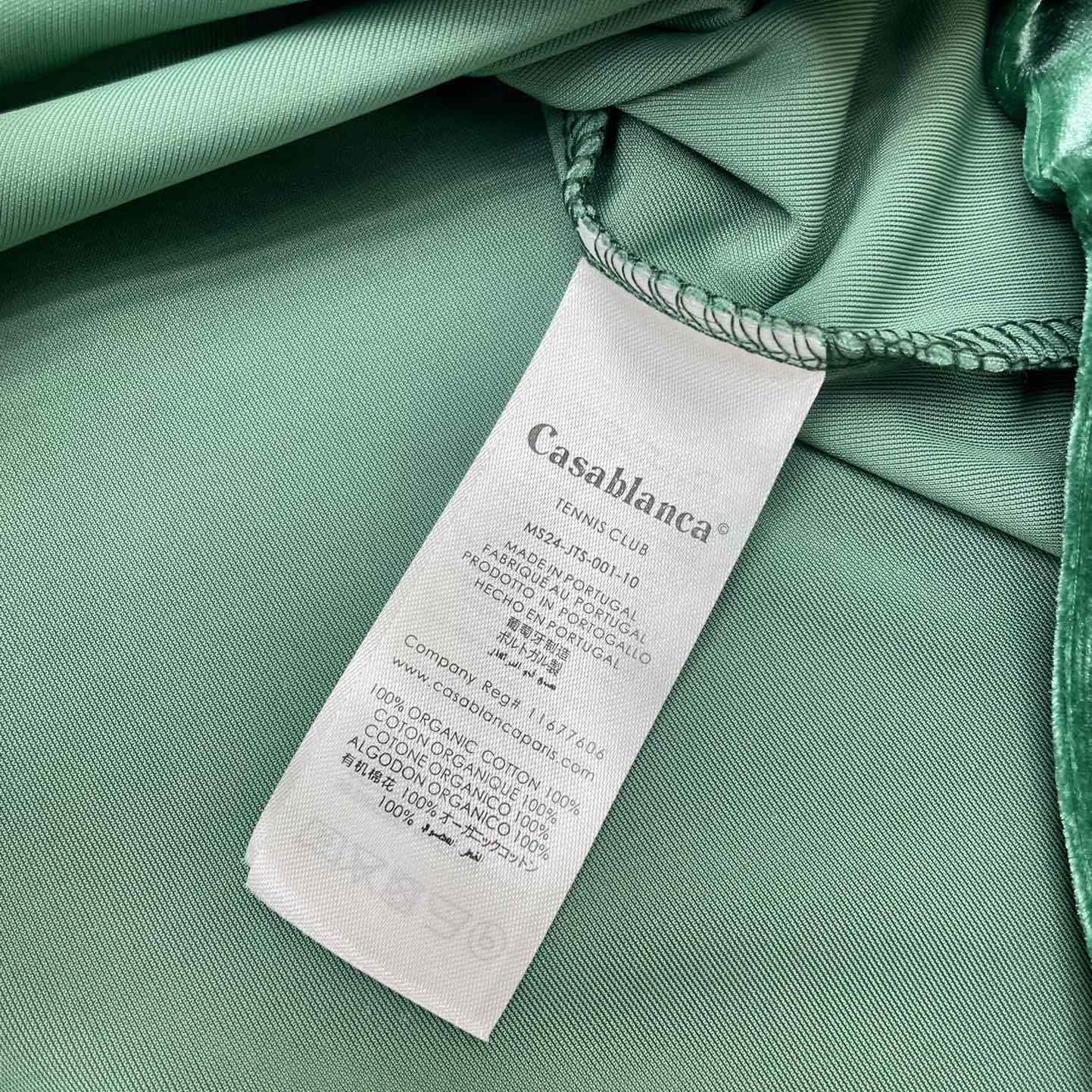 Casablanca Short-Sleeve Velour Shirt 'Evergreen'   c931 - DopestKickz