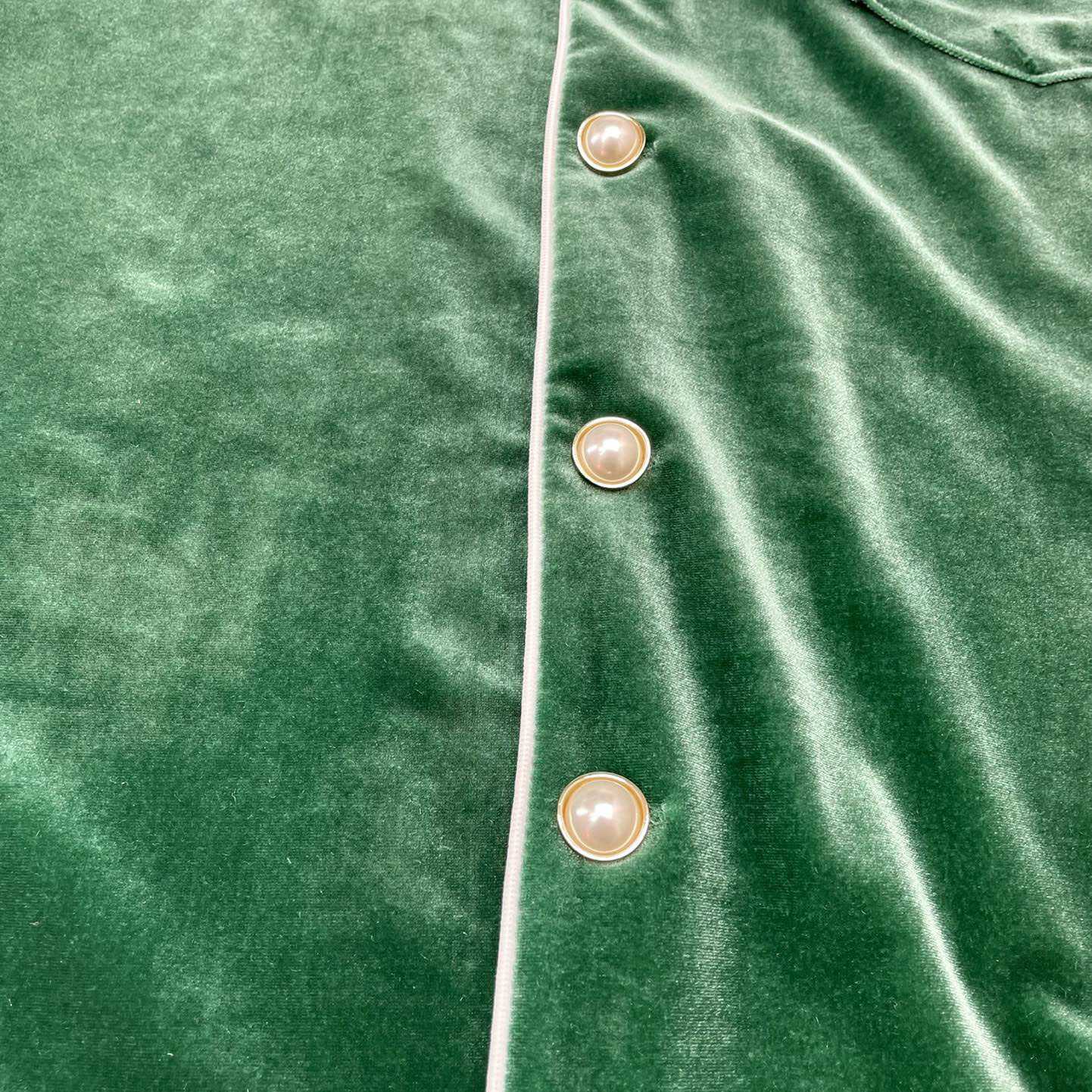 Casablanca Short-Sleeve Velour Shirt 'Evergreen'   c931 - DopestKickz