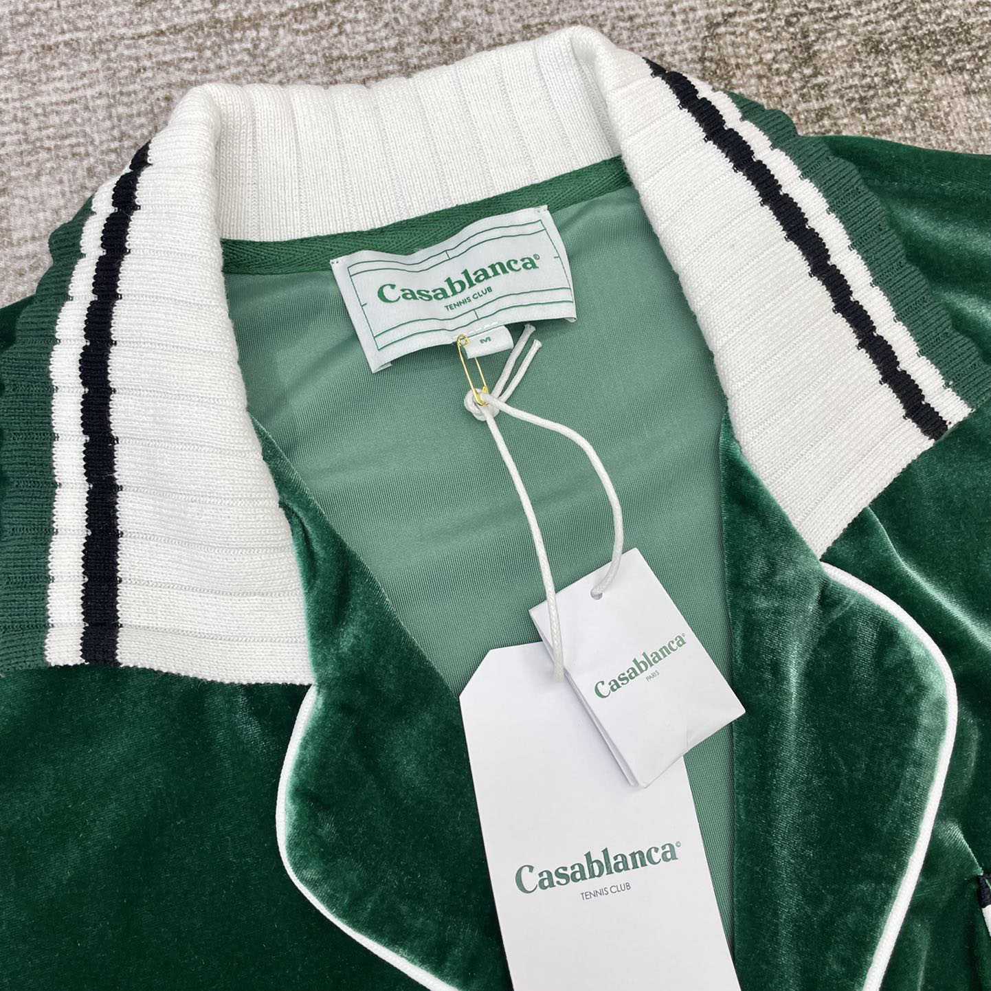 Casablanca Short-Sleeve Velour Shirt 'Evergreen'   c931 - DopestKickz