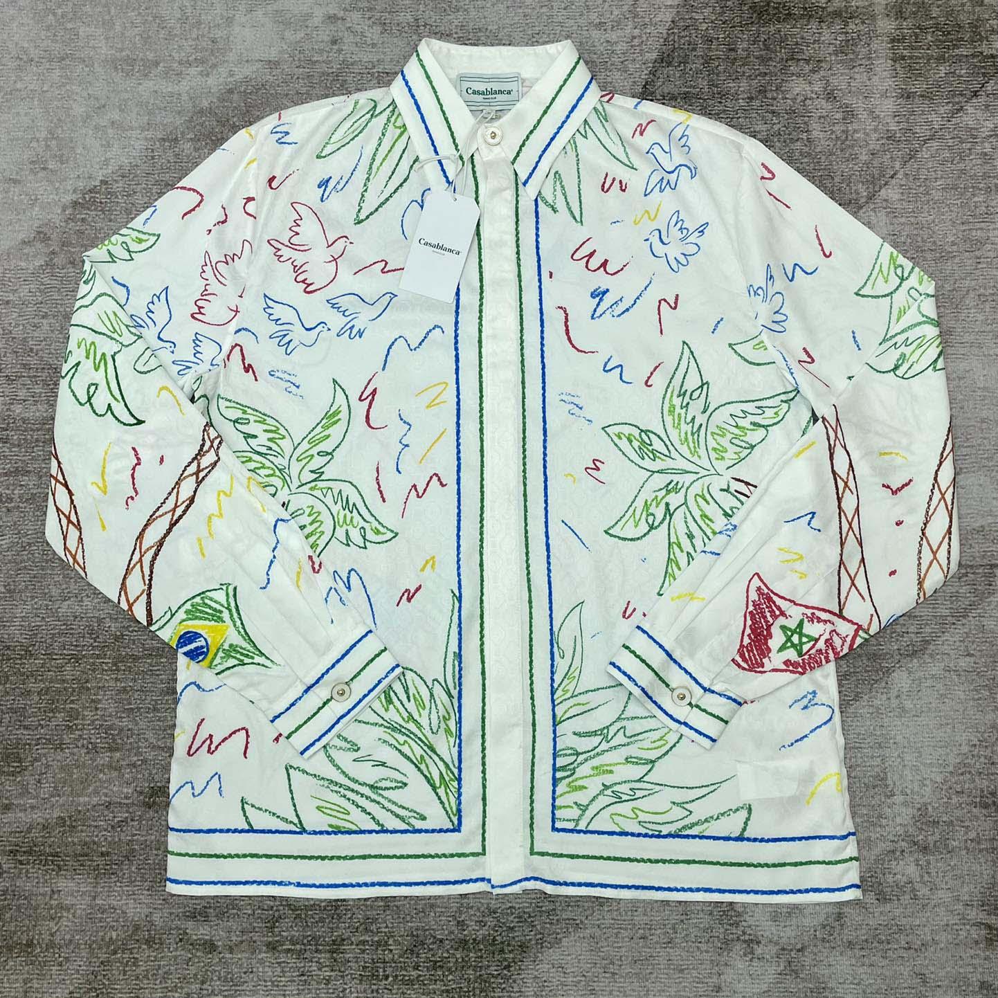 Casablanca Crayon Tennis Club Shirt   CA3499 - DopestKickz