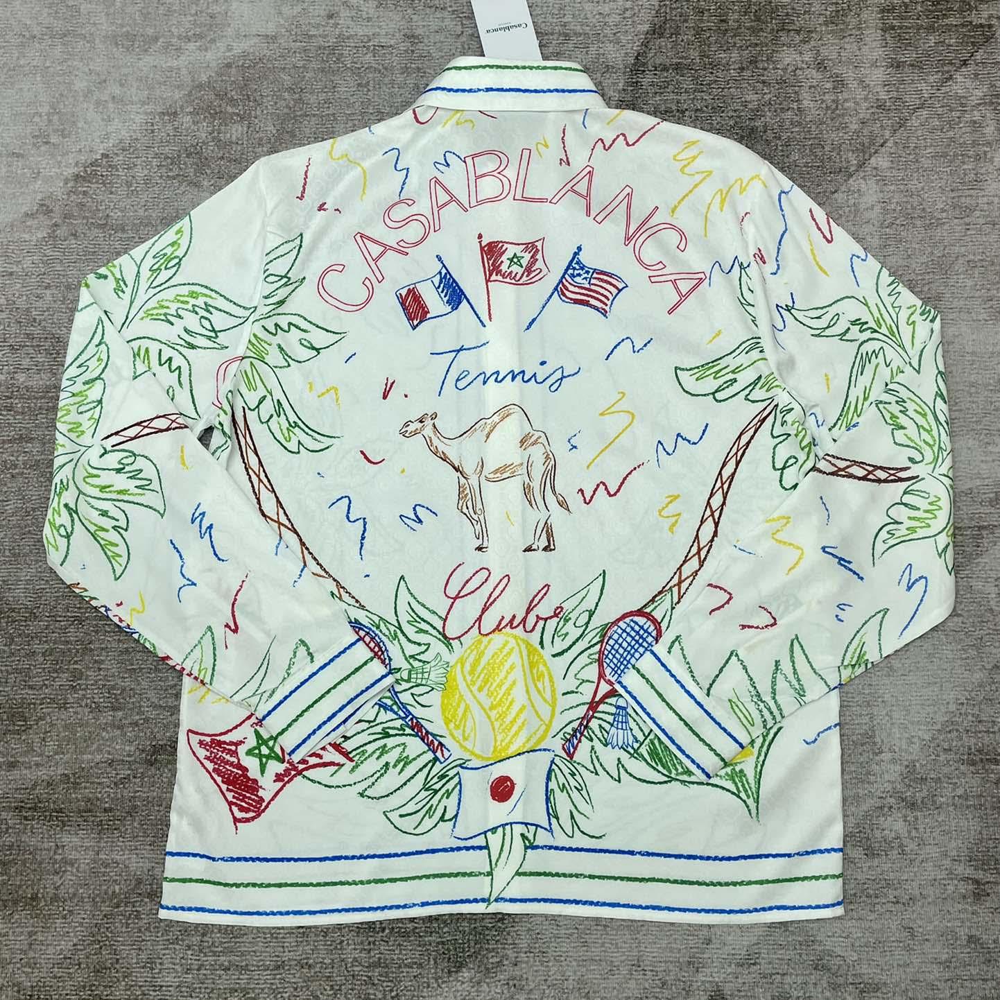 Casablanca Crayon Tennis Club Shirt   CA3499 - DopestKickz