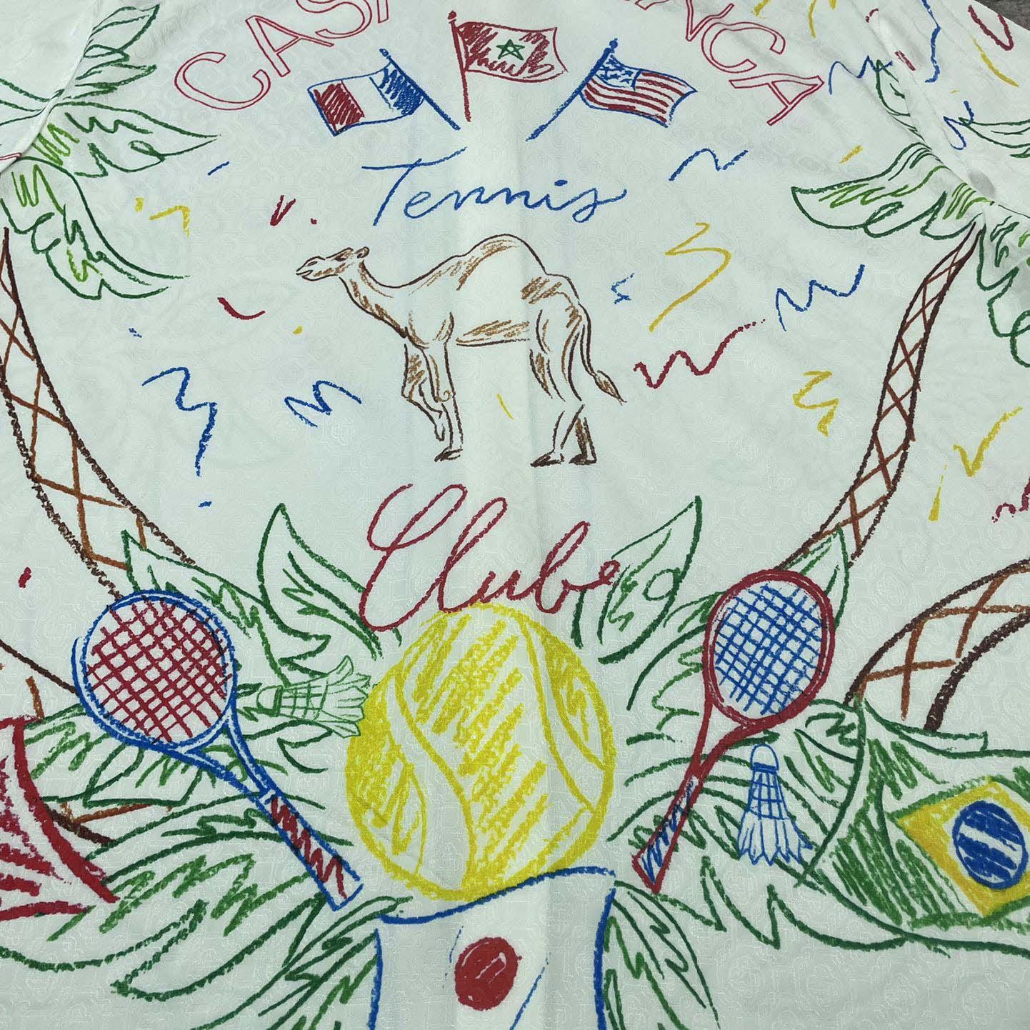 Casablanca Crayon Tennis Club Shirt   CA3499 - DopestKickz