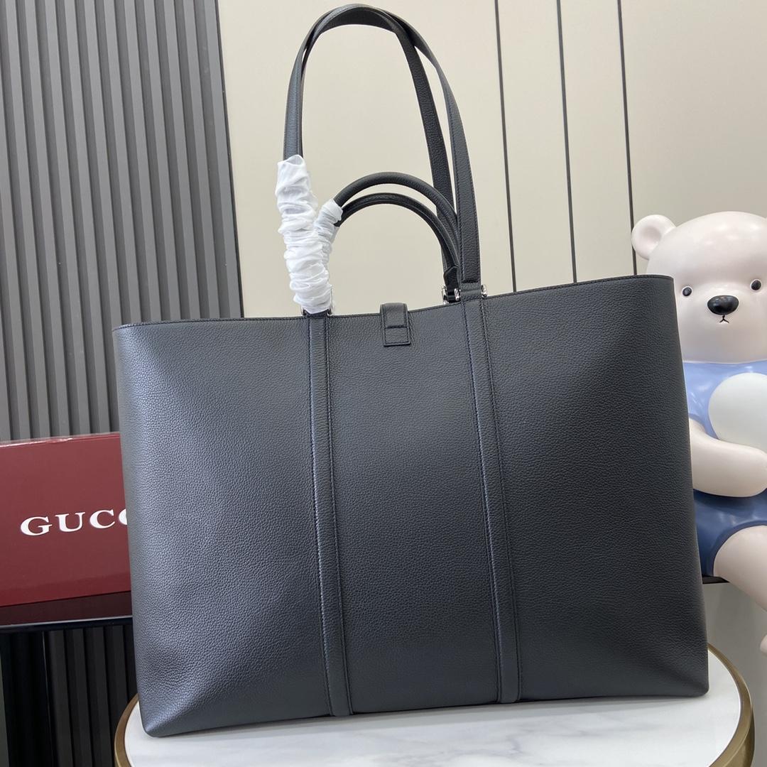 Gucci Large Tote Bag With Web - DopestKickz