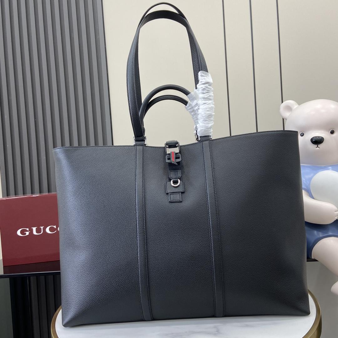 Gucci Large Tote Bag With Web - DopestKickz