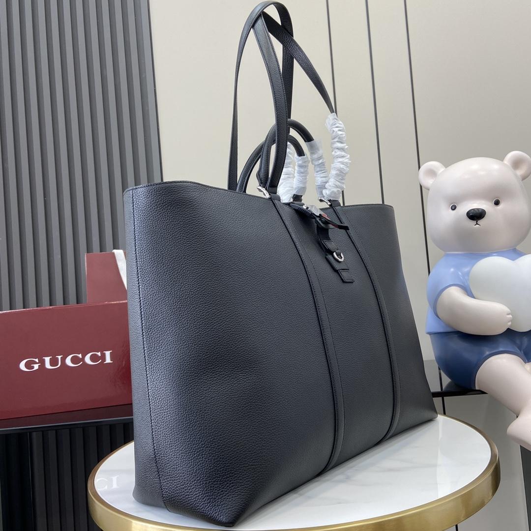 Gucci Large Tote Bag With Web - DopestKickz