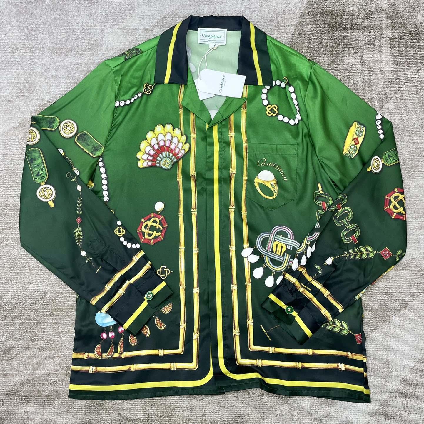 Casablanca La Boite A Bijoux Silk Shirt    CA3491 - DopestKickz