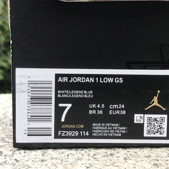 Jordan Air Jordan 1 LOW “Legend Blue” Sneaker    FZ3929-114  - DopestKickz