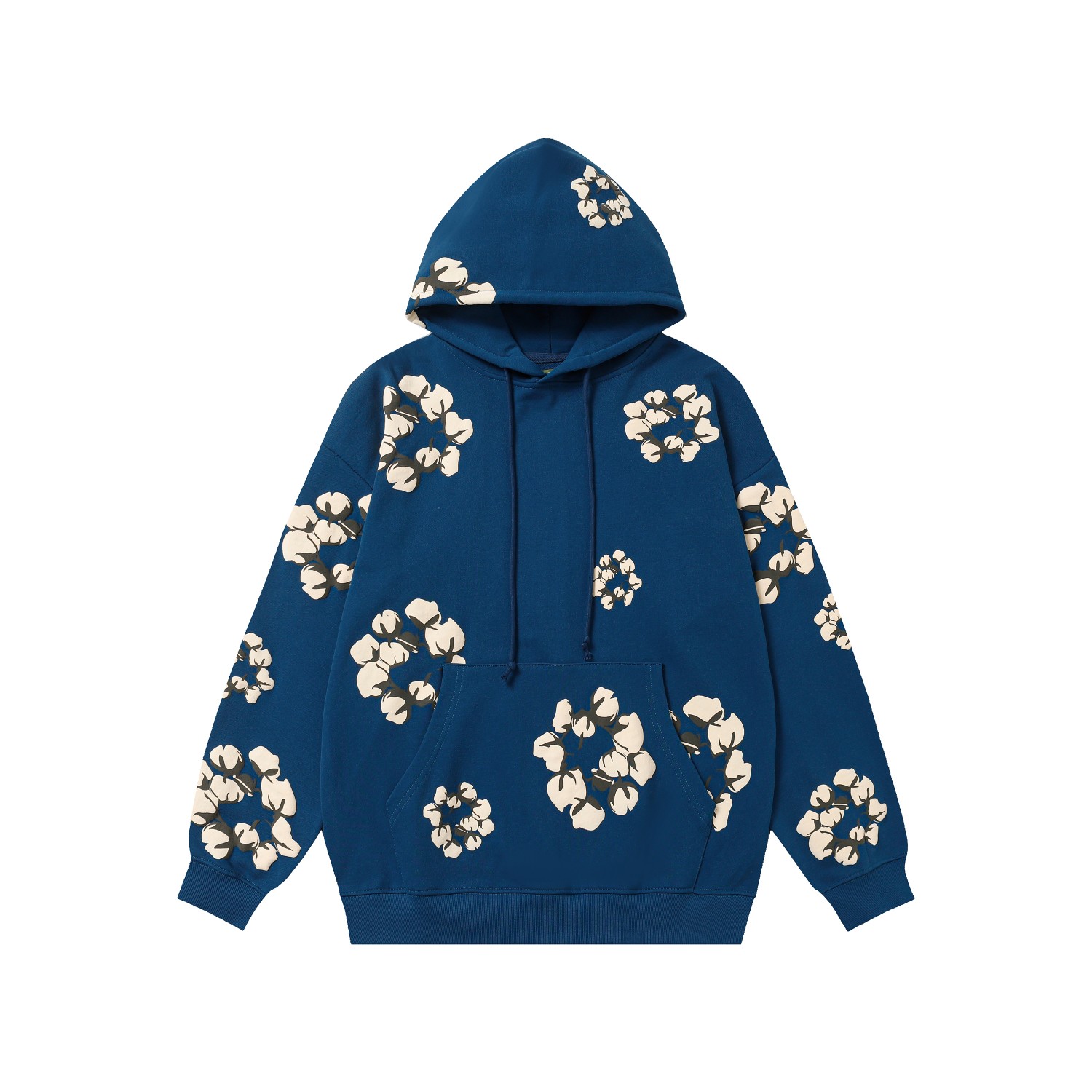 Denim Tears Cactus Tears Wreath Hoodie Blue - DopestKickz