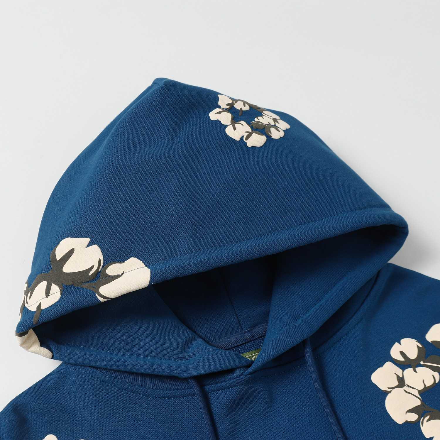 Denim Tears Cactus Tears Wreath Hoodie Blue - DopestKickz