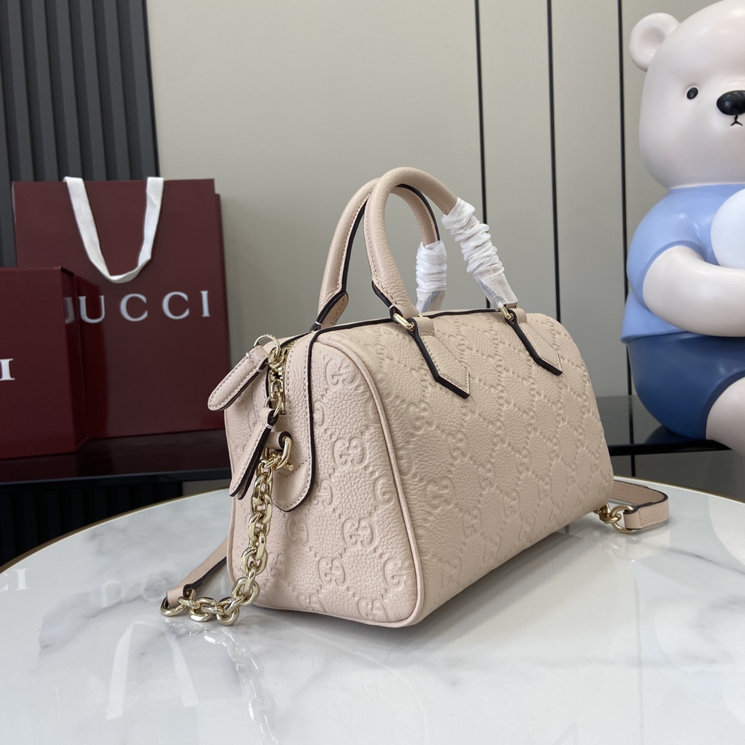 Gucci GG Emblem Small Top Handle Bag - DopestKickz