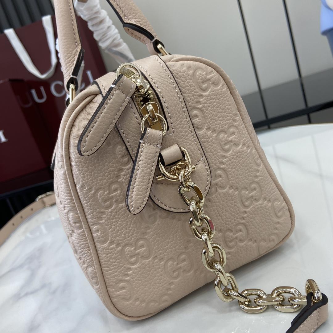 Gucci GG Emblem Small Top Handle Bag - DopestKickz
