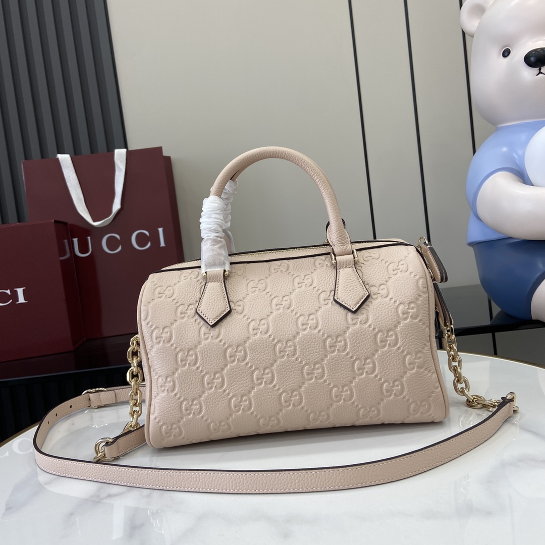 Gucci GG Emblem Small Top Handle Bag - DopestKickz