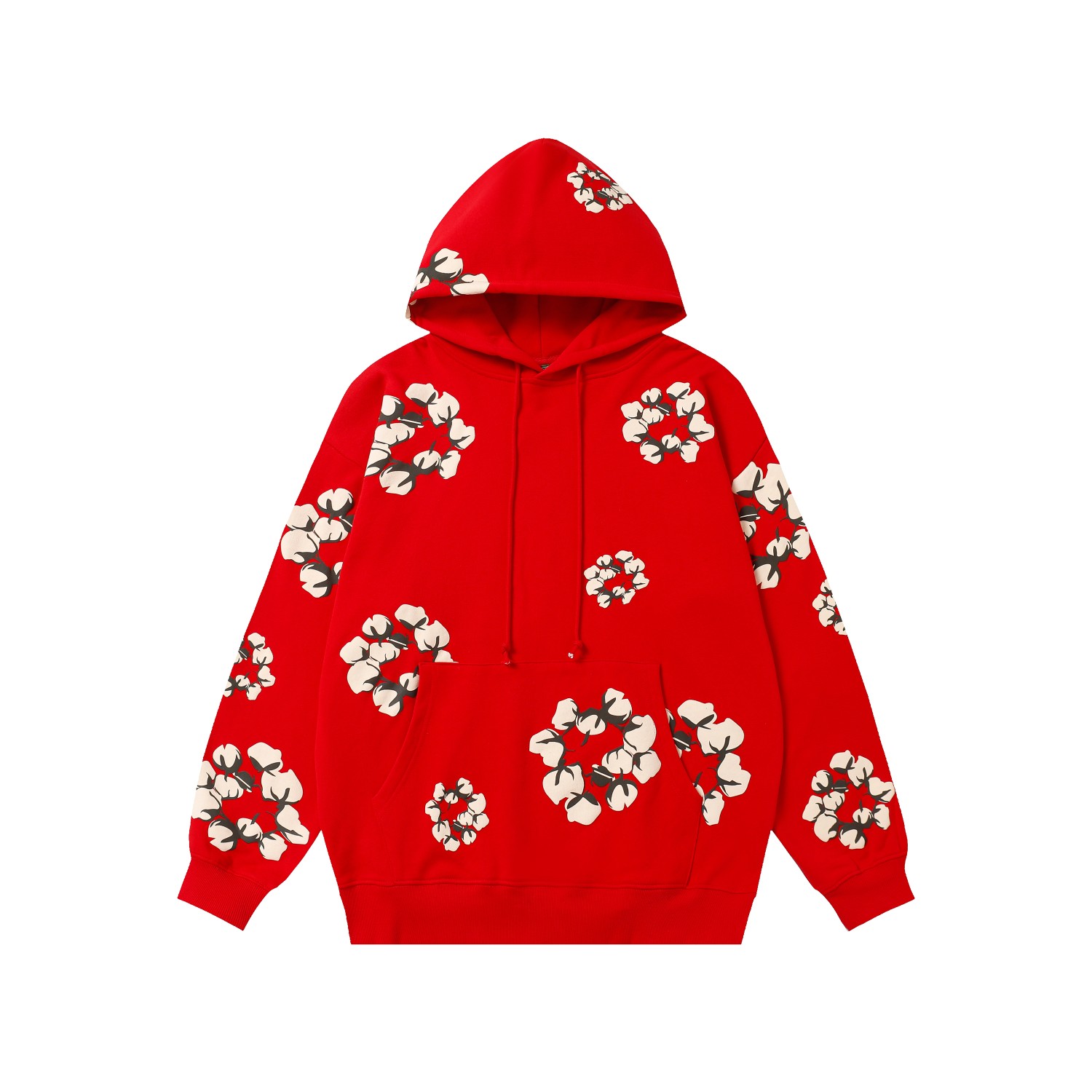 Denim Tears Cactus Tears Wreath Hoodie Red - DopestKickz