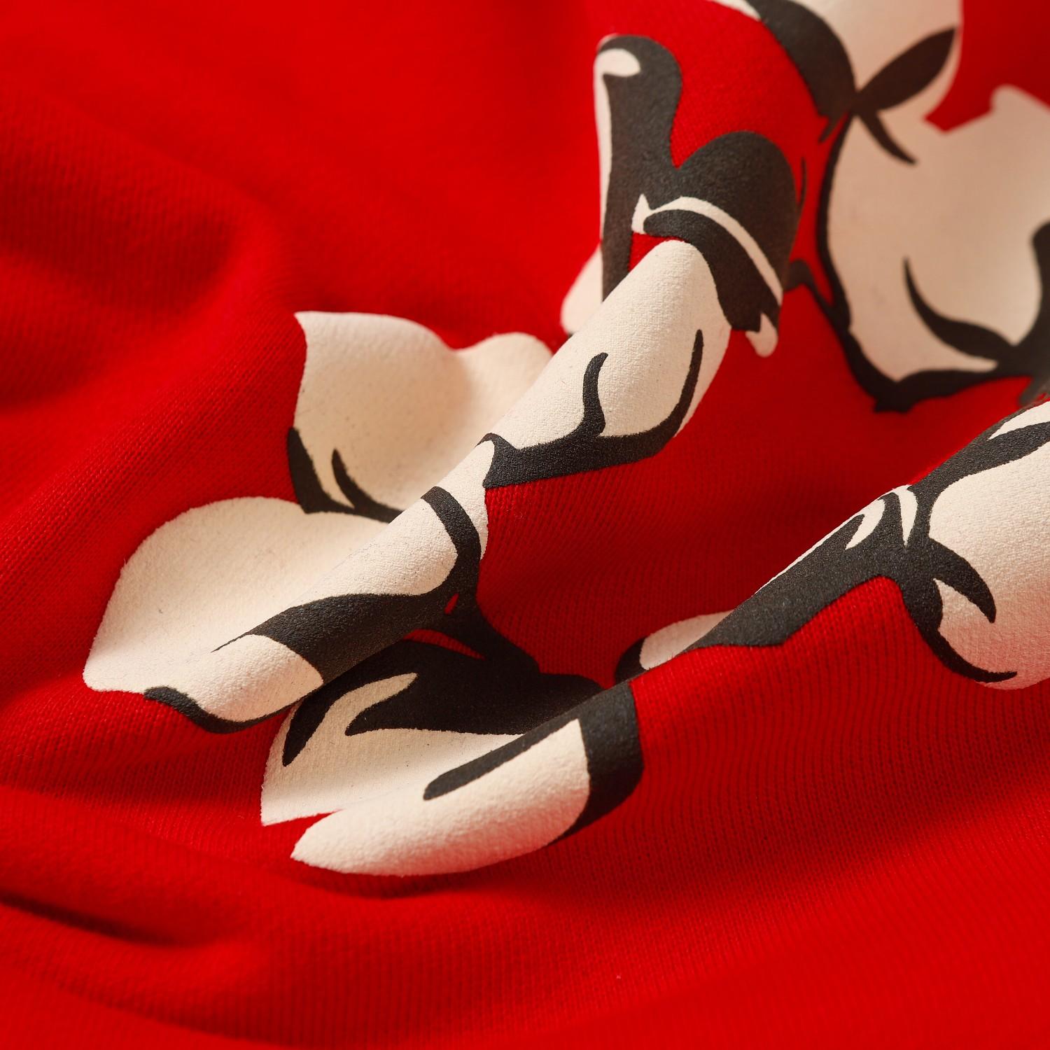 Denim Tears Cactus Tears Wreath Hoodie Red - DopestKickz