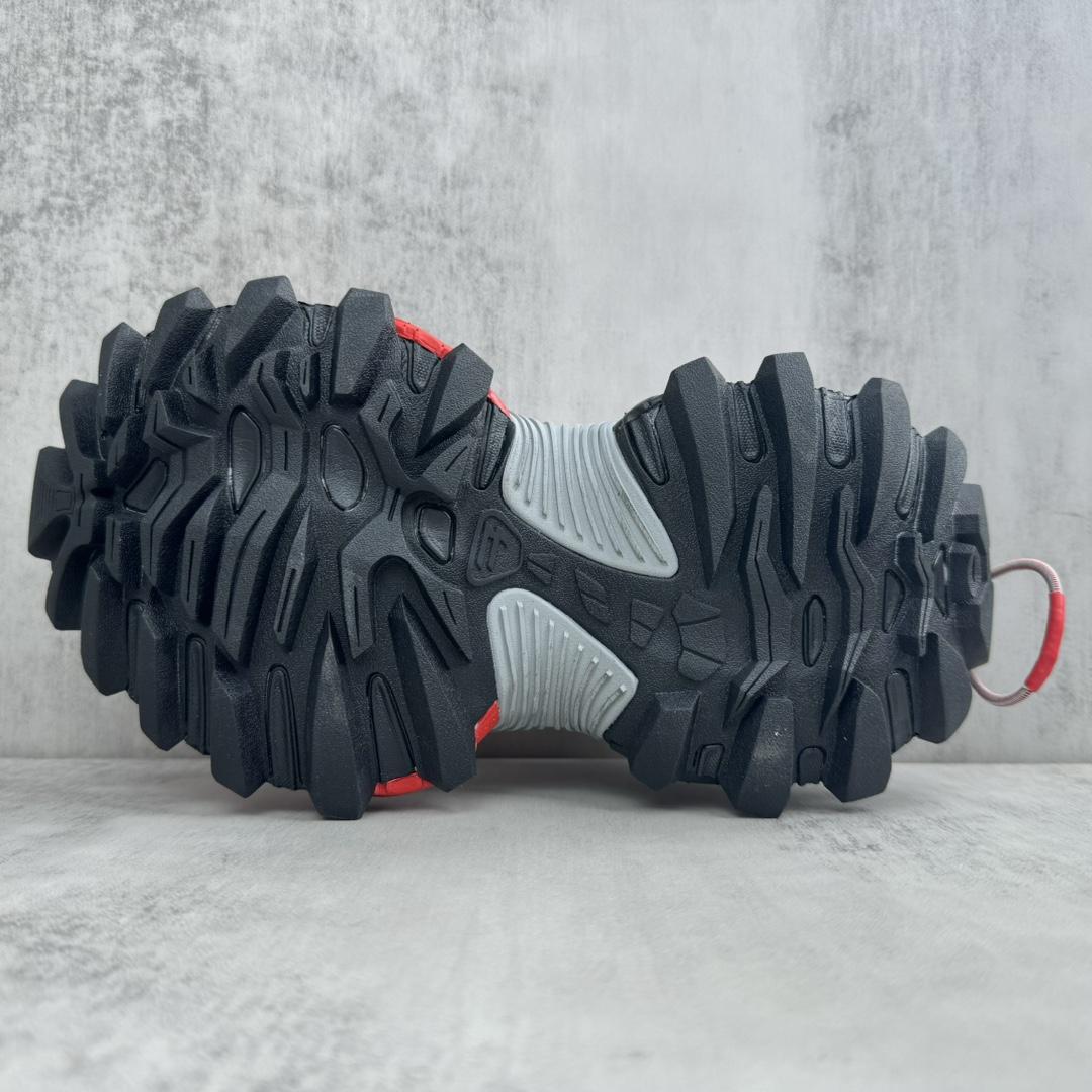 Balenciaga Hike Sneaker In Red And Black  - DopestKickz