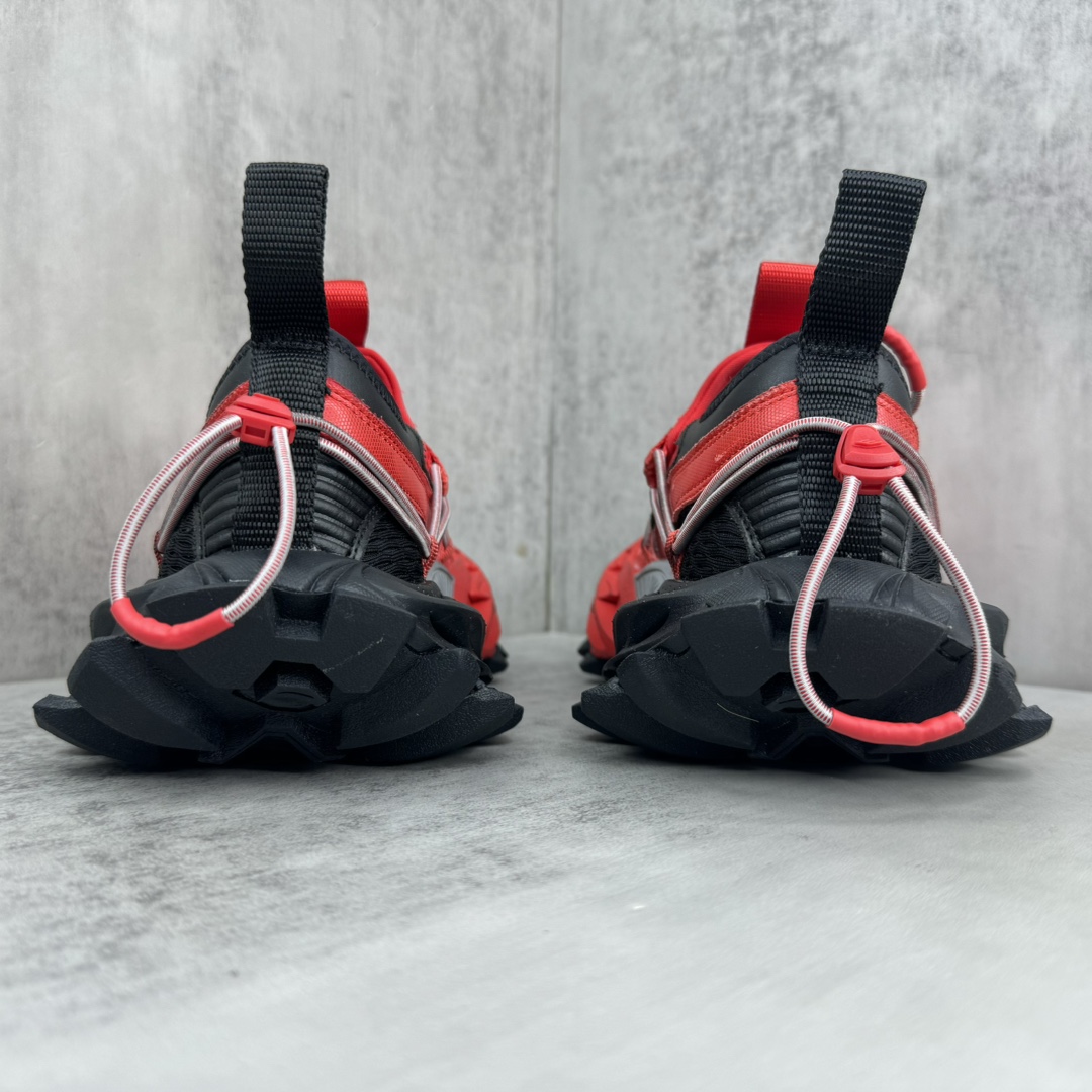 Balenciaga Hike Sneaker In Red And Black  - DopestKickz