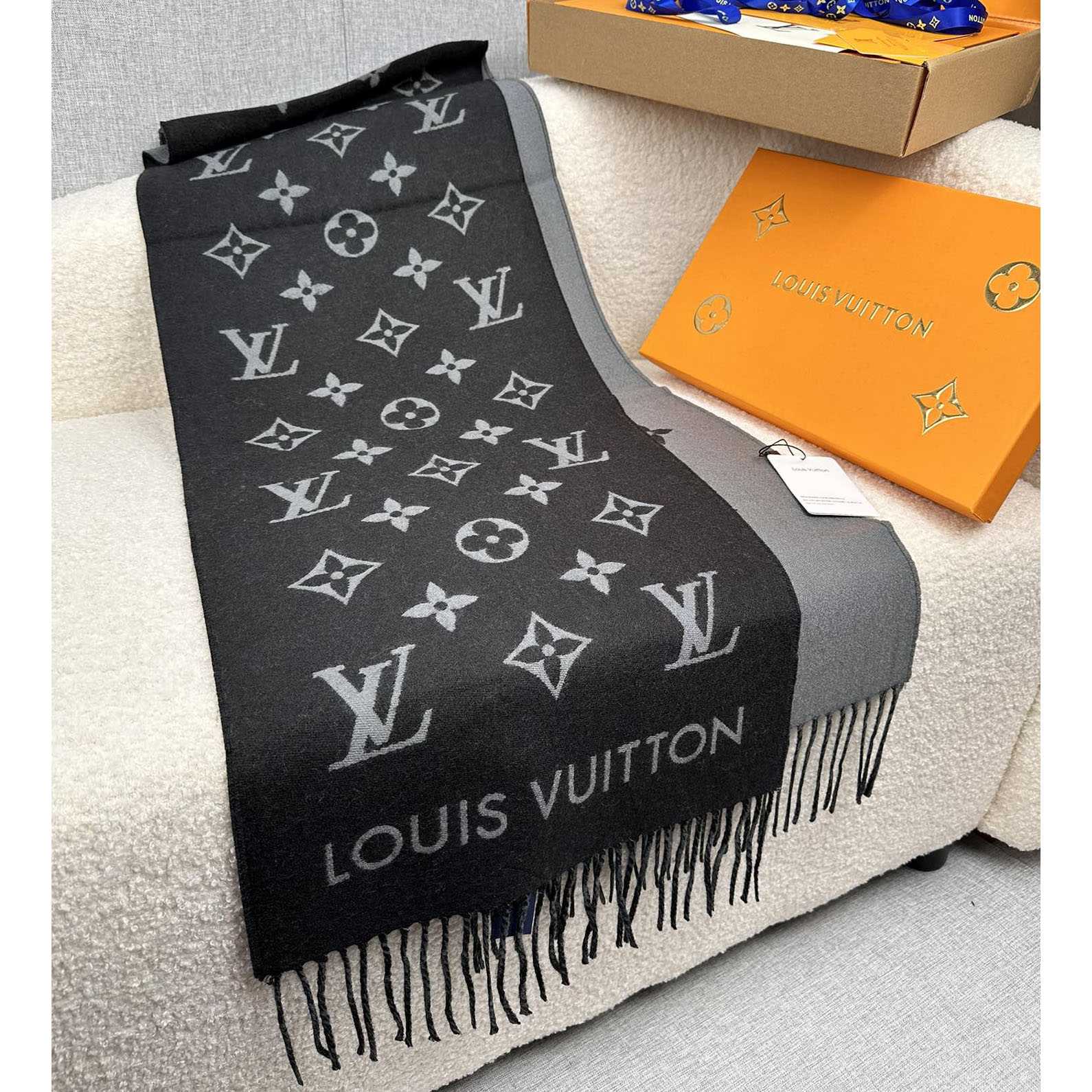 Louis Vuitton All About Monogram Scarf  M79225 - DopestKickz