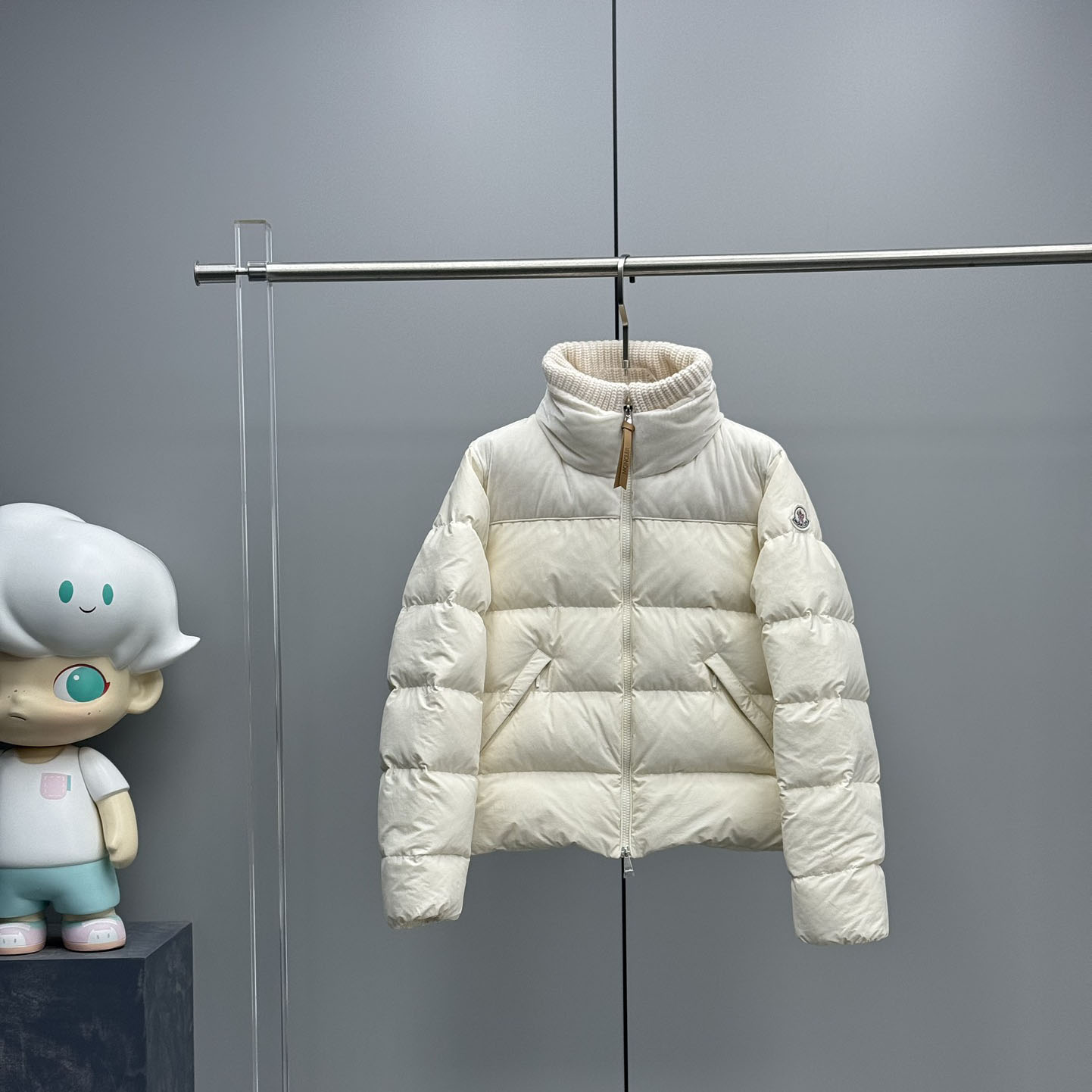 Moncler Auffrique  Velvet-trimmed Down Jacket - DopestKickz