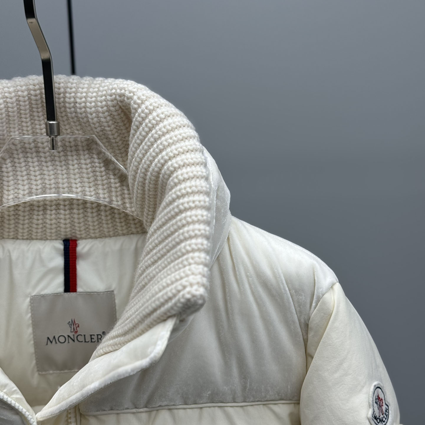 Moncler Auffrique  Velvet-trimmed Down Jacket - DopestKickz