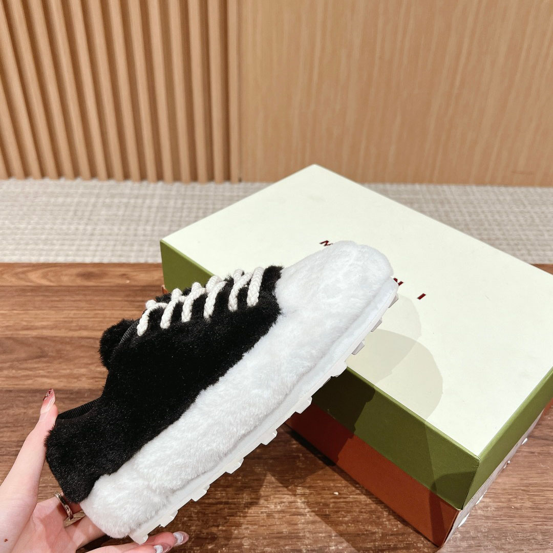 Marni Black Teddy Tennis Sneaker - DopestKickz