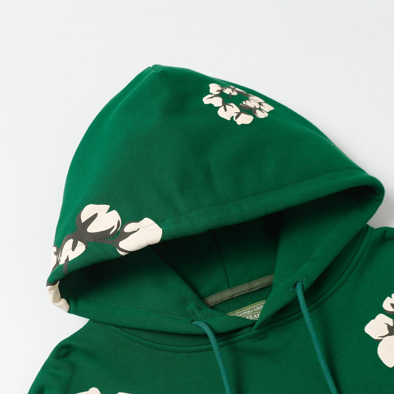 Denim Tears Cactus Tears Wreath Hoodie Green - DopestKickz