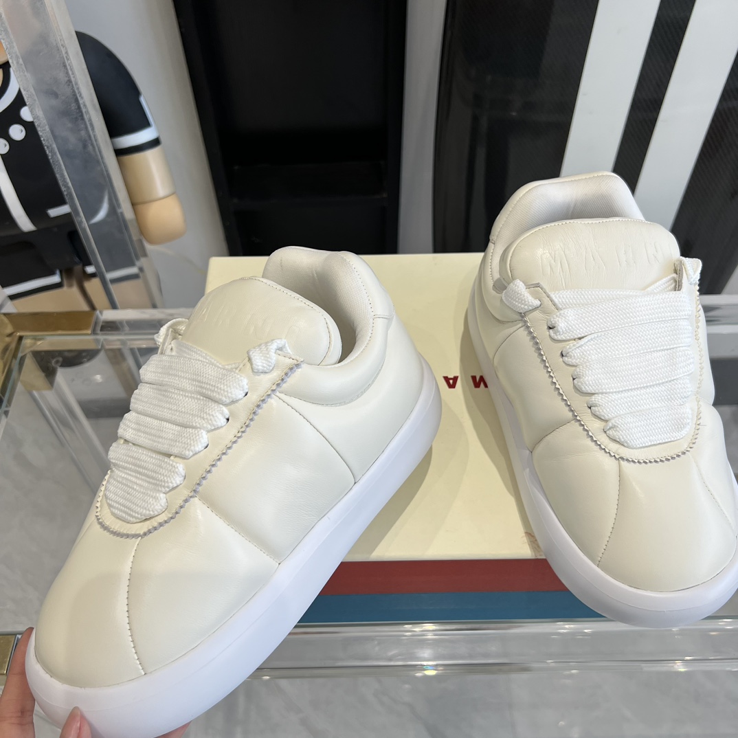 Marni White Leather Bigfoot 2.0 Sneaker - DopestKickz