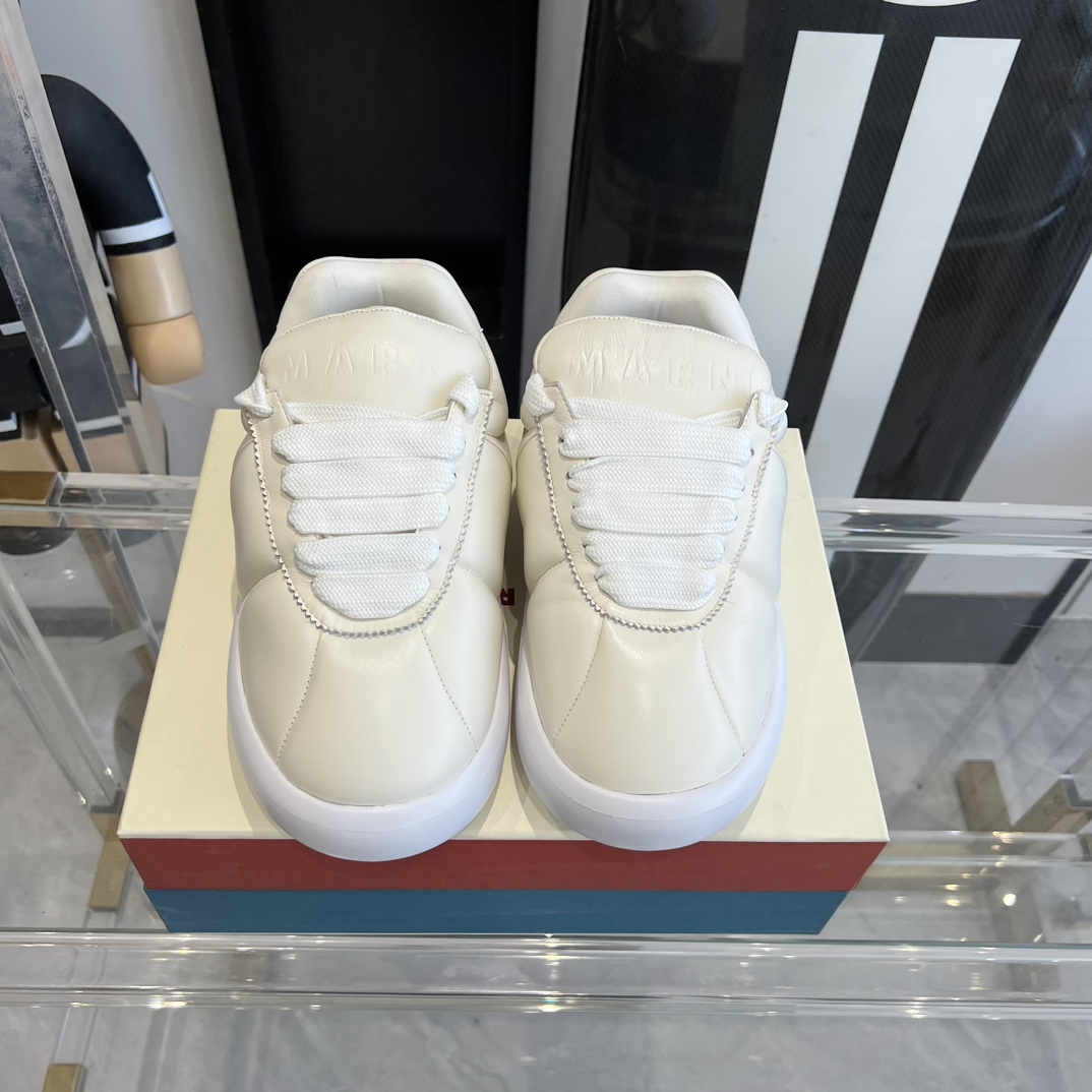 Marni White Leather Bigfoot 2.0 Sneaker - DopestKickz