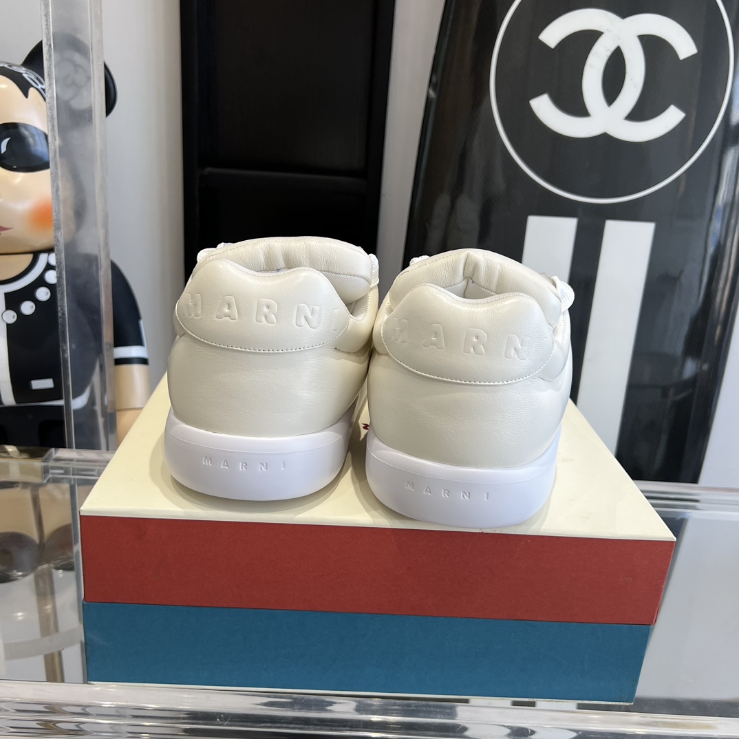 Marni White Leather Bigfoot 2.0 Sneaker - DopestKickz