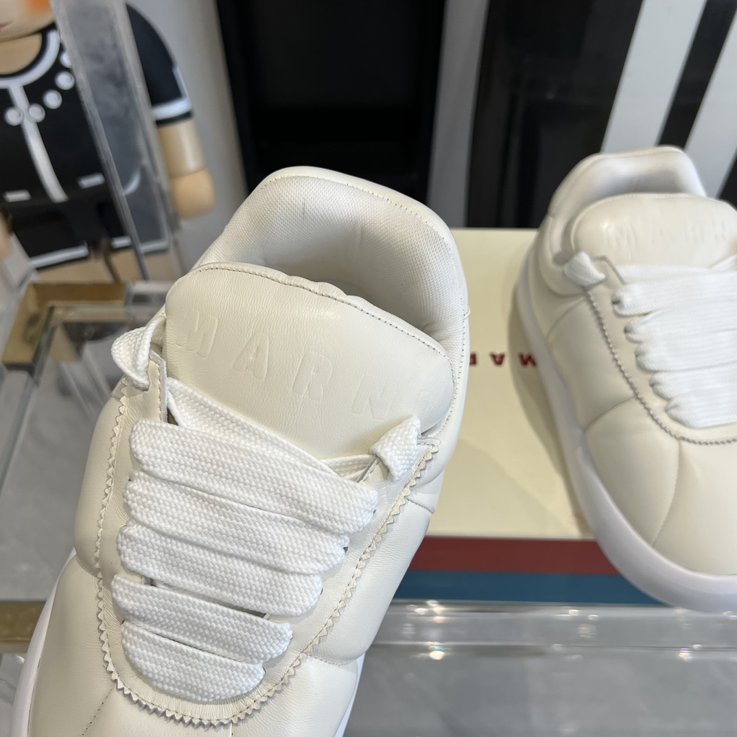Marni White Leather Bigfoot 2.0 Sneaker - DopestKickz