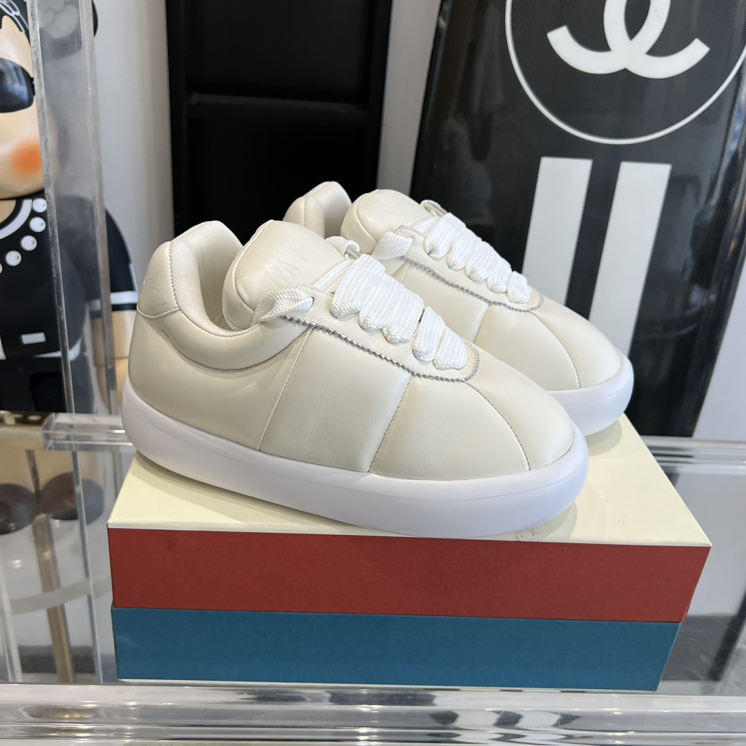 Marni White Leather Bigfoot 2.0 Sneaker - DopestKickz