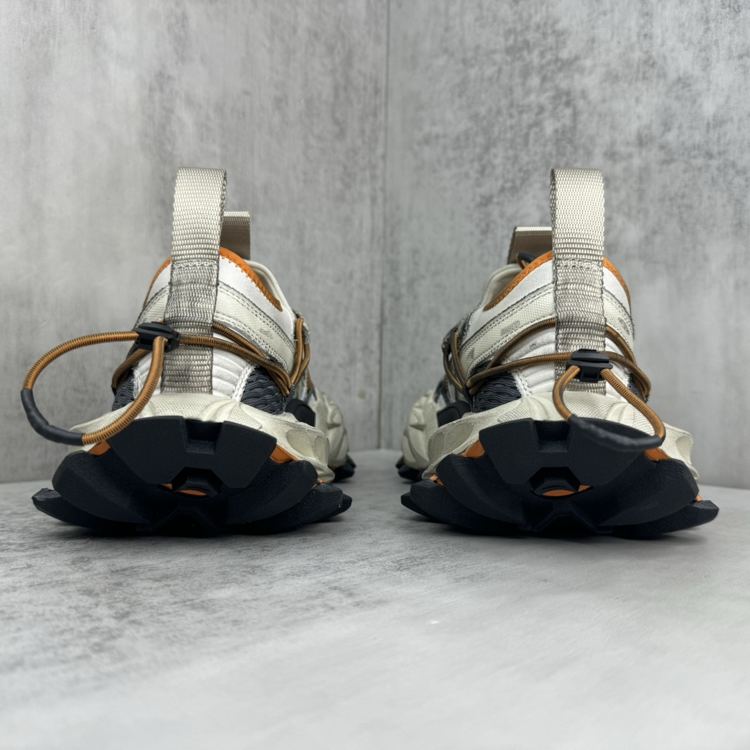 Balenciaga Hike Sneaker In Beige And Orange - DopestKickz