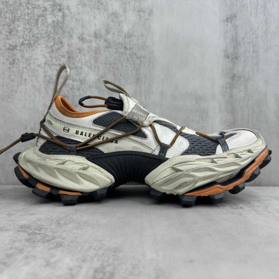 Balenciaga Hike Sneaker In Beige And Orange - DopestKickz