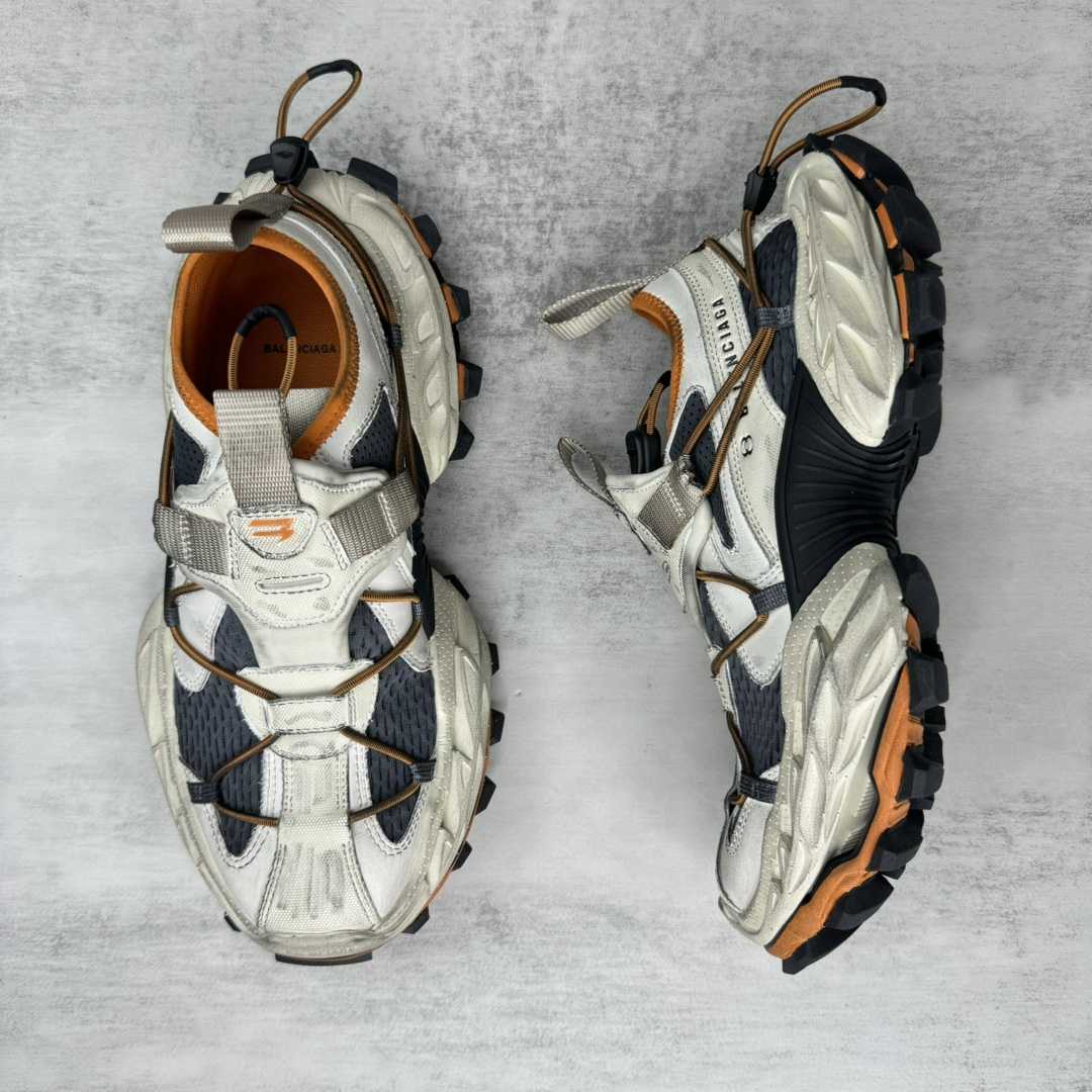 Balenciaga Hike Sneaker In Beige And Orange - DopestKickz