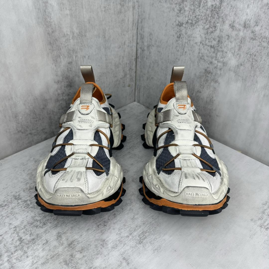 Balenciaga Hike Sneaker In Beige And Orange - DopestKickz