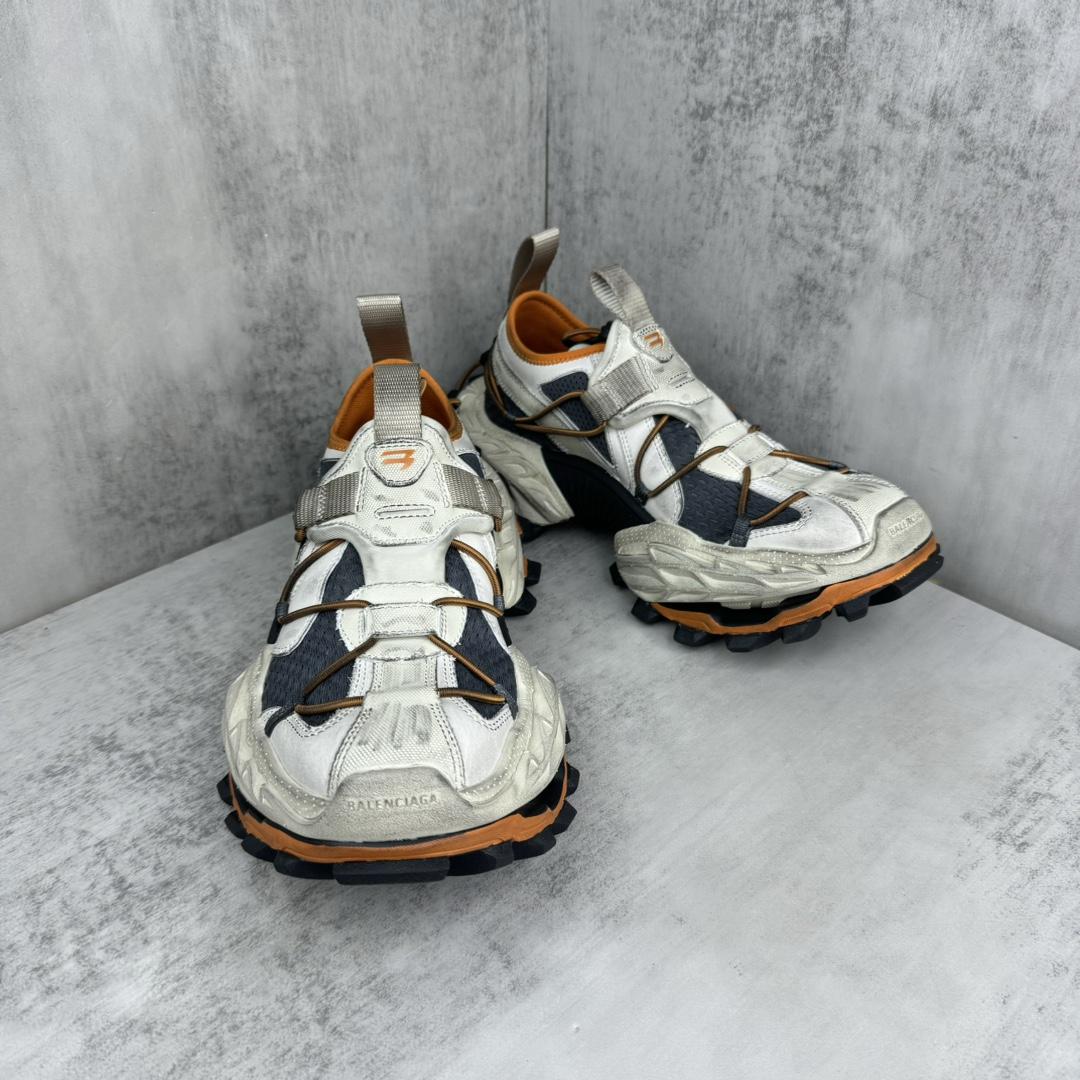 Balenciaga Hike Sneaker In Beige And Orange - DopestKickz