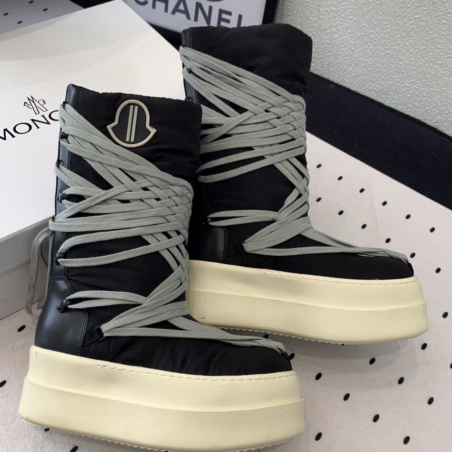 Moncler x Rick Owens Bigrocks Padded Boots - DopestKickz