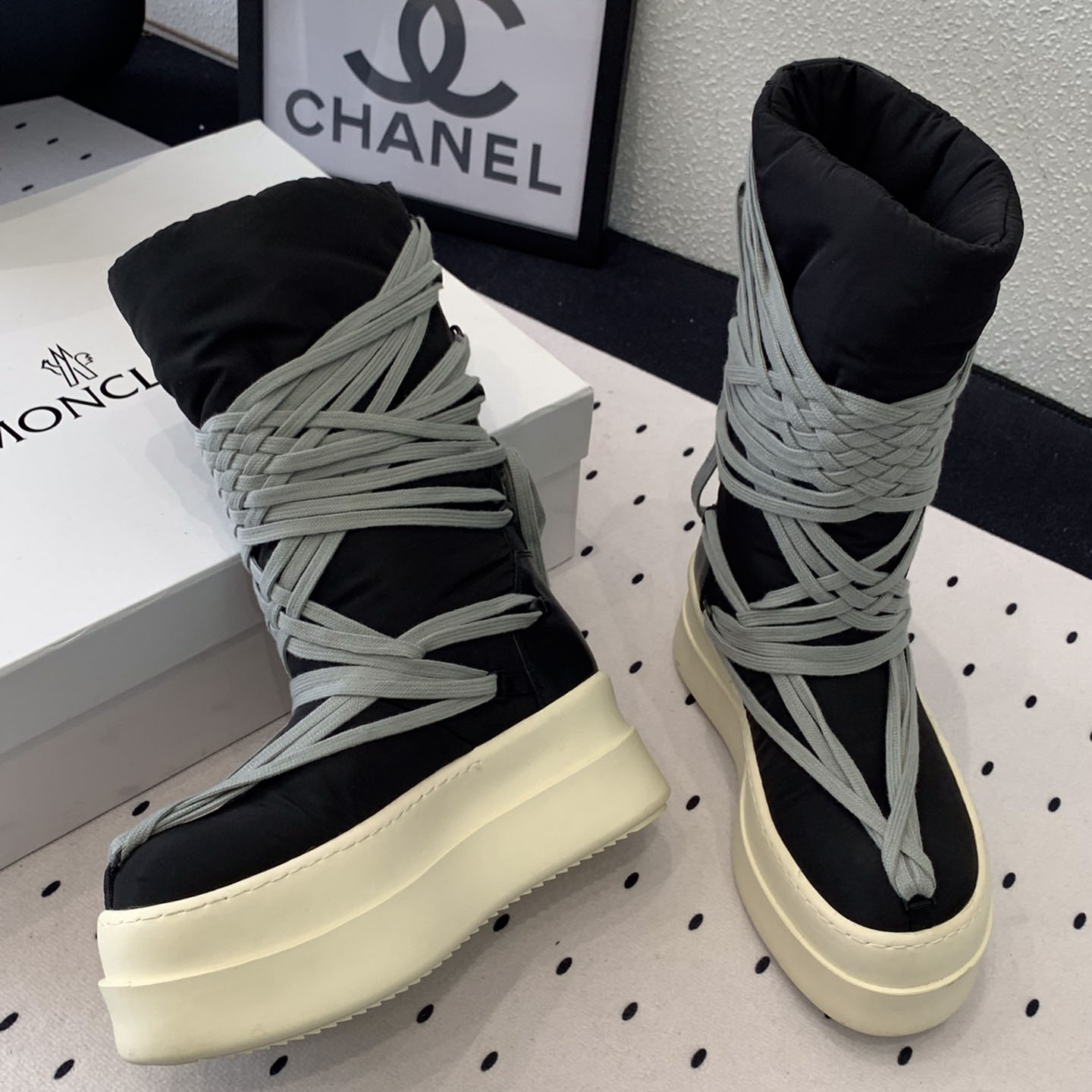 Moncler x Rick Owens Bigrocks Padded Boots - DopestKickz