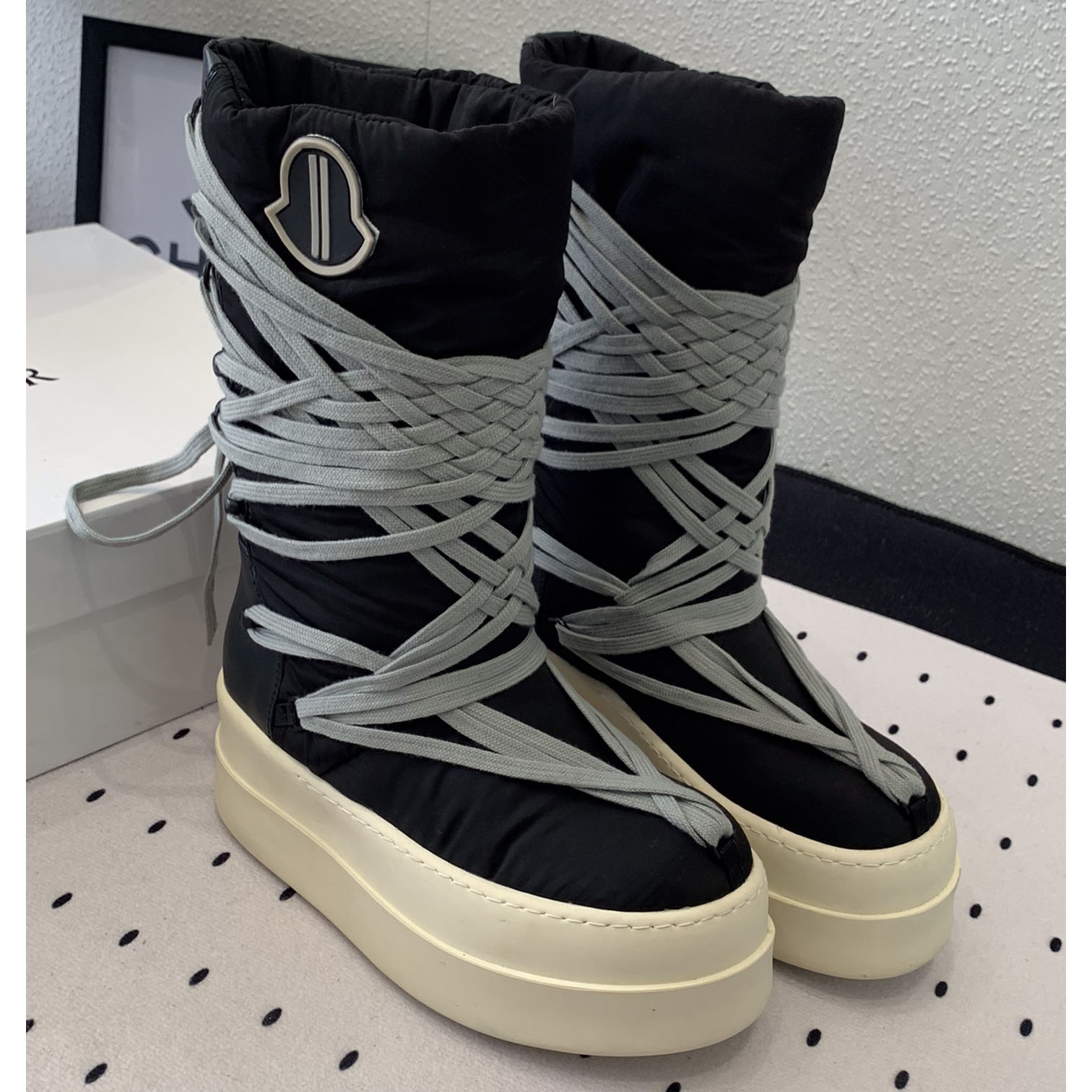 Moncler x Rick Owens Bigrocks Padded Boots - DopestKickz