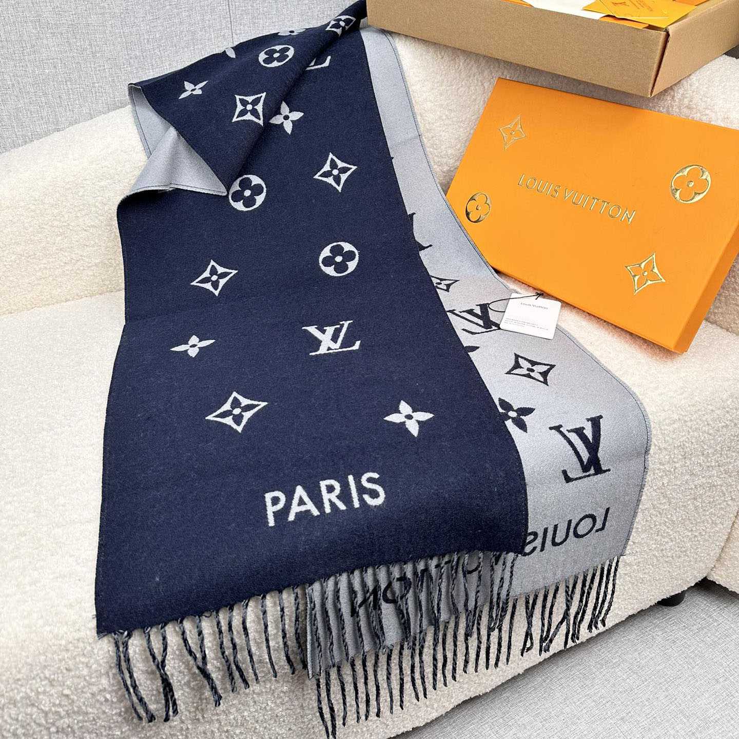 Louis Vuitton All About Monogram Scarf  M79130 - DopestKickz