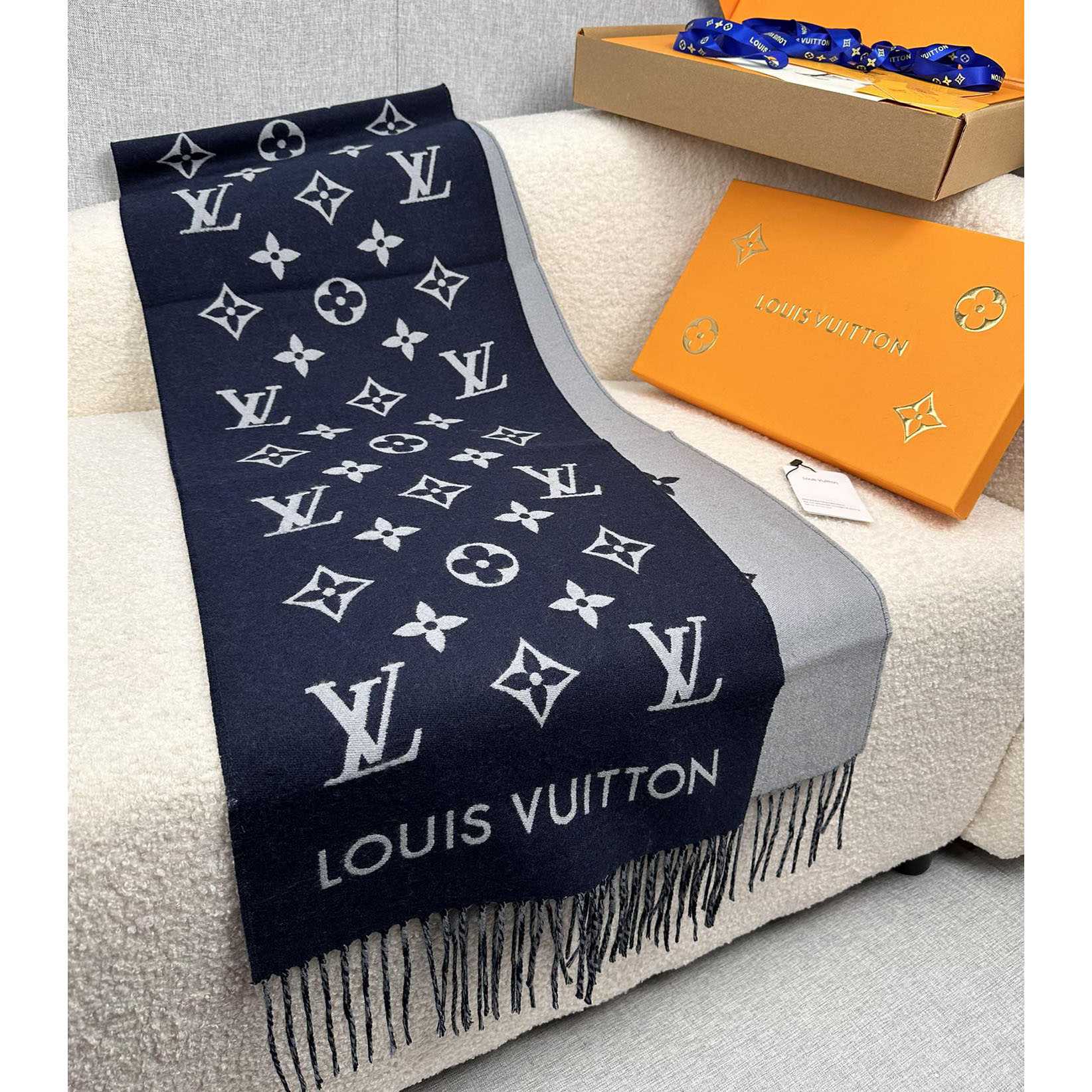 Louis Vuitton All About Monogram Scarf  M79130 - DopestKickz