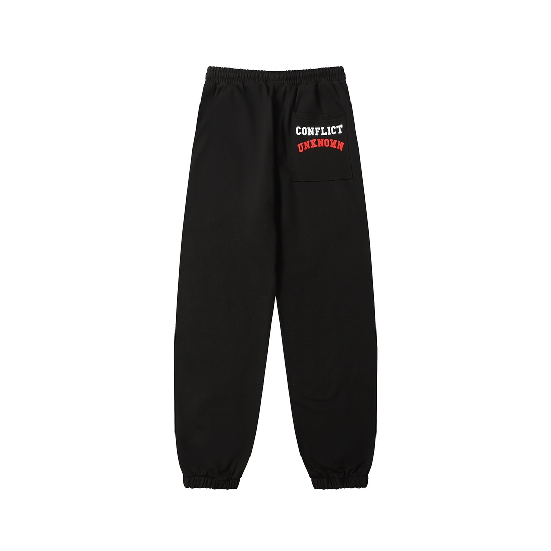 Saint Micheal x Denim tears Struggle Sweatpants 'Black' - DopestKickz