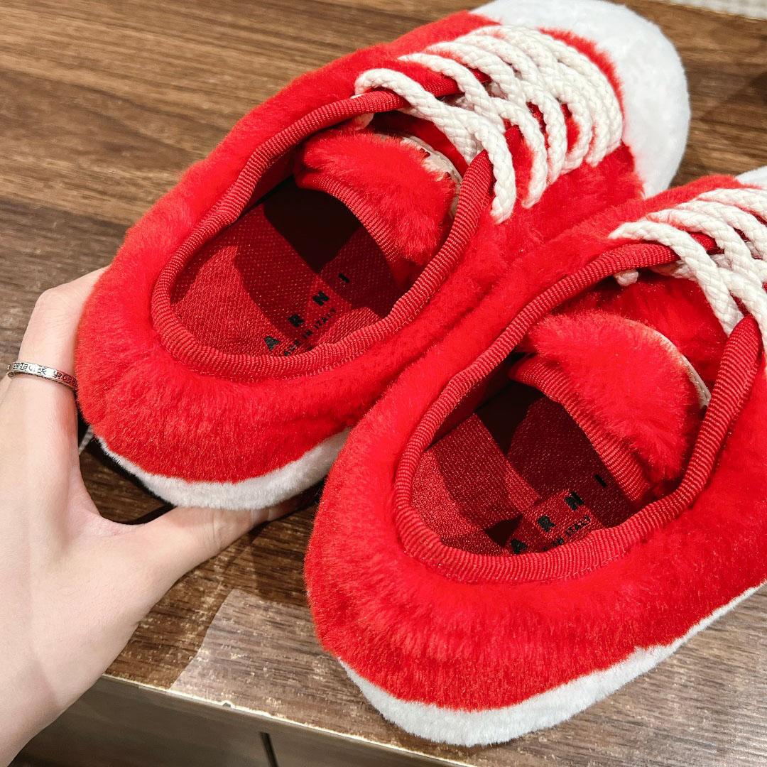 Marni Red Teddy Tennis Sneaker - DopestKickz